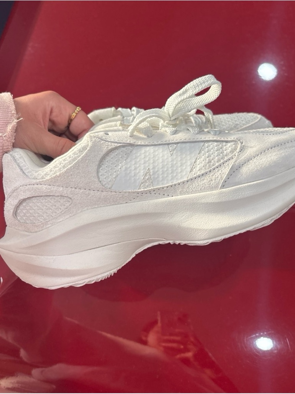 Women's new balance WRPD White Chunky Lace-Up Sneaker brand new